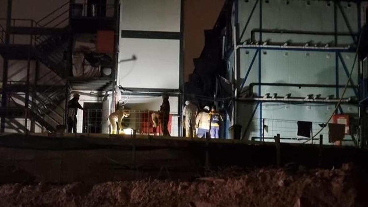 İnşaat şantiyesinde yangın! 1 işçi öldü, 3 işçi hastaneye kaldırıldı