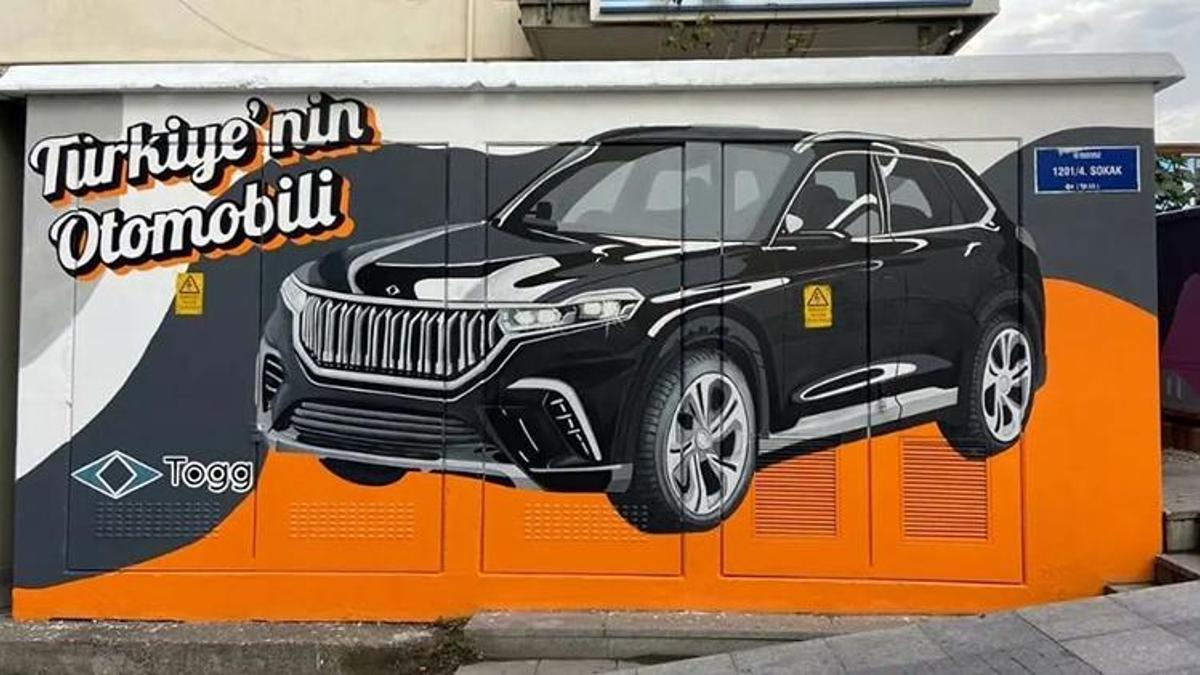 Trafo binası, Togg'un grafitisi ile renklendi
