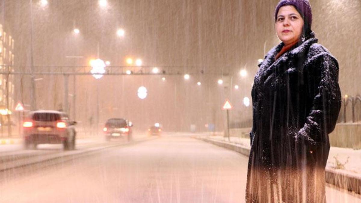 Palandöken'de gece yarısı kartopu keyfi