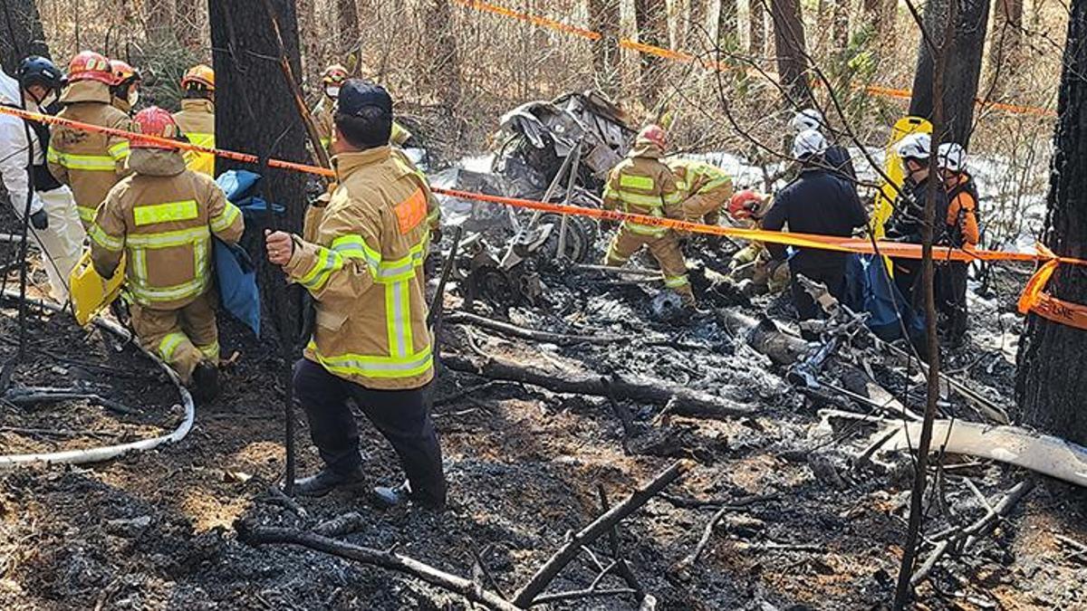 Güney Kore'de helikopter düştü: 5 ölü