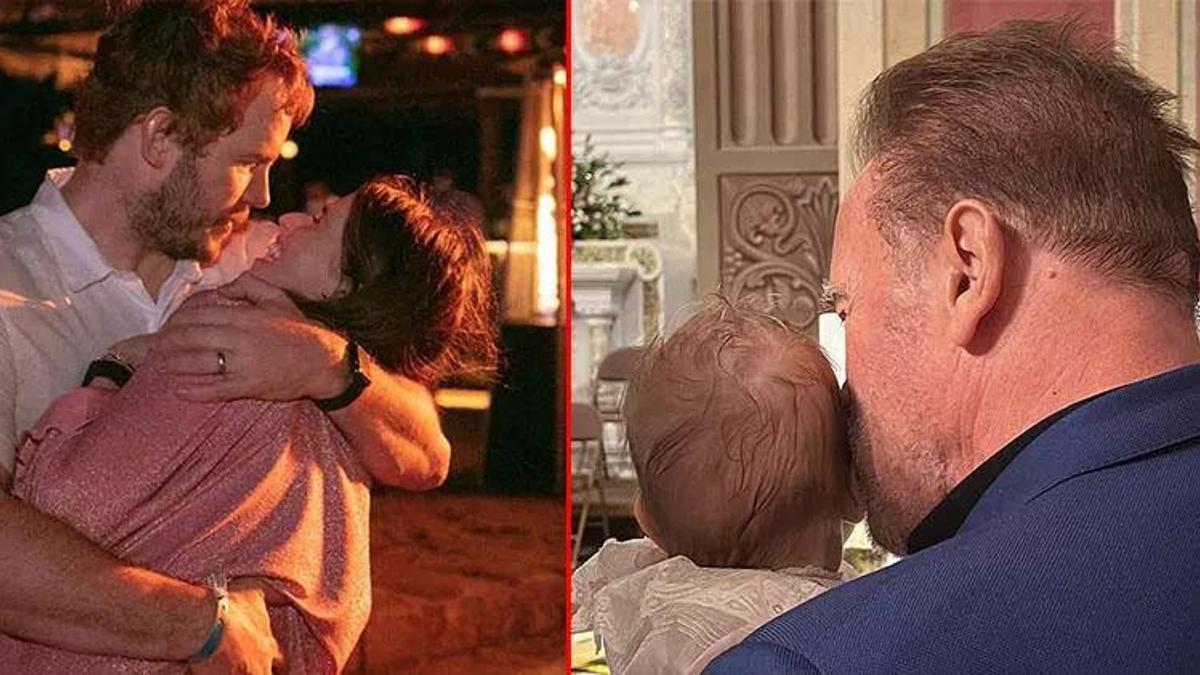 Arnold Schwarzenegger'in torunuyla ilk pozu!