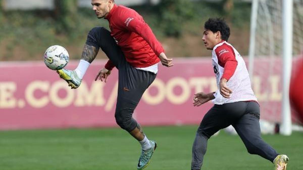 Galatasaray'da Icardi idmanı yarıda bıraktı