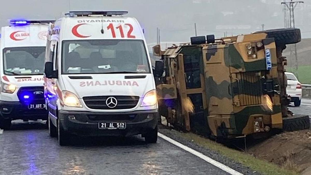 Diyarbakır’da zırhlı askeri araç devrildi: 6 yaralı
