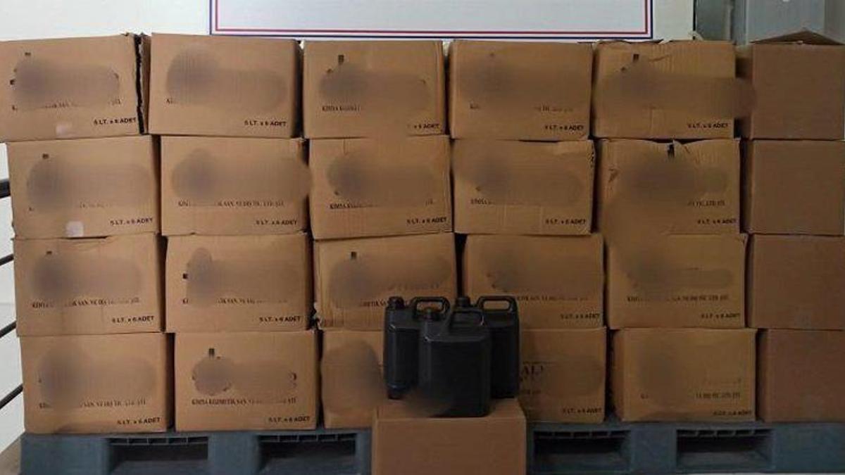Ankara'da 1500 litre etil alkol ele geçirildi