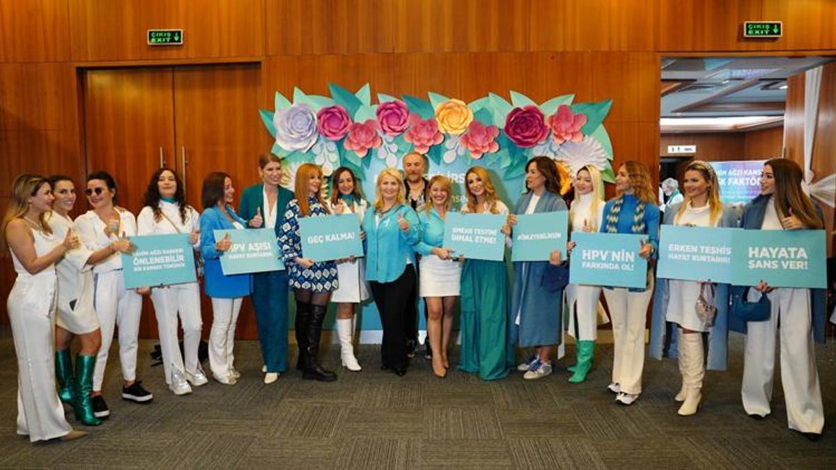 Mavi kadınlar ‘Rahim ağzı kanserine dur diyerek HPV aşısına evet’ dedi