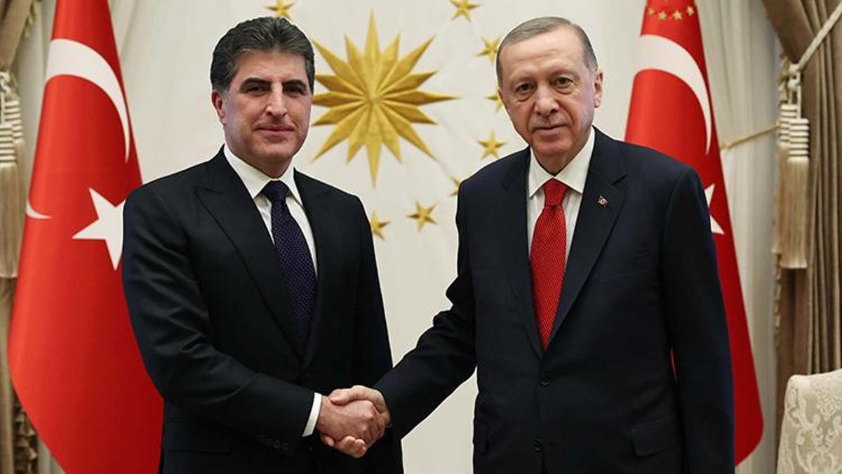 Cumhurbaşkanı Erdoğan, IKBY Başkanı Barzani'yi kabul etti
