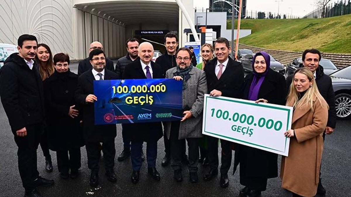 Avrasya Tüneli'nden geçen 100 milyonuncu araca hediye