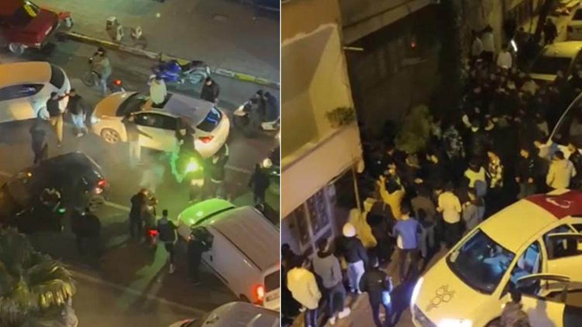 Asker eğlencesinde kavga! Meşale yakıp yolları kapattılar
