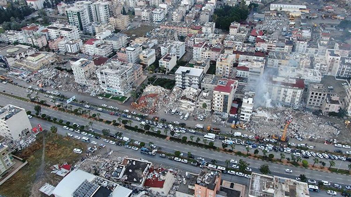 Deprem bölgesi İskenderun havadan görüntülendi