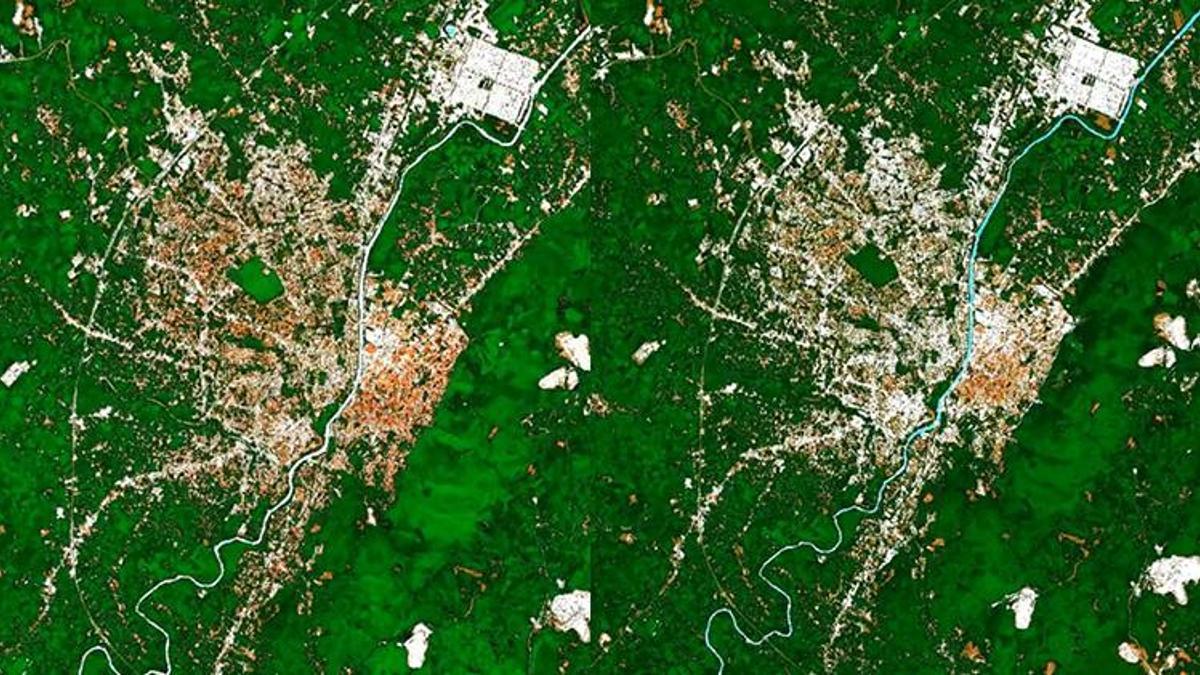 Antakya'nın deprem öncesi ve sonrası uydu fotoğrafları