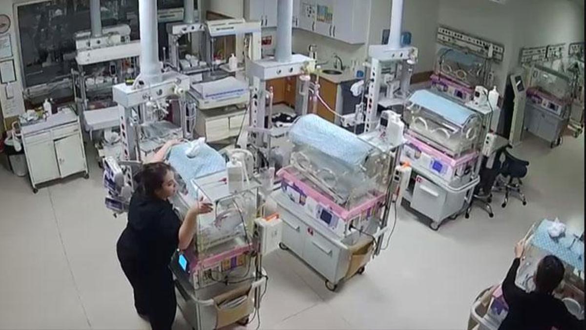 Yenidoğan bakım ünitesinde deprem paniği yaşandı, hemşireler hayatlarını böyle hiçe saydı