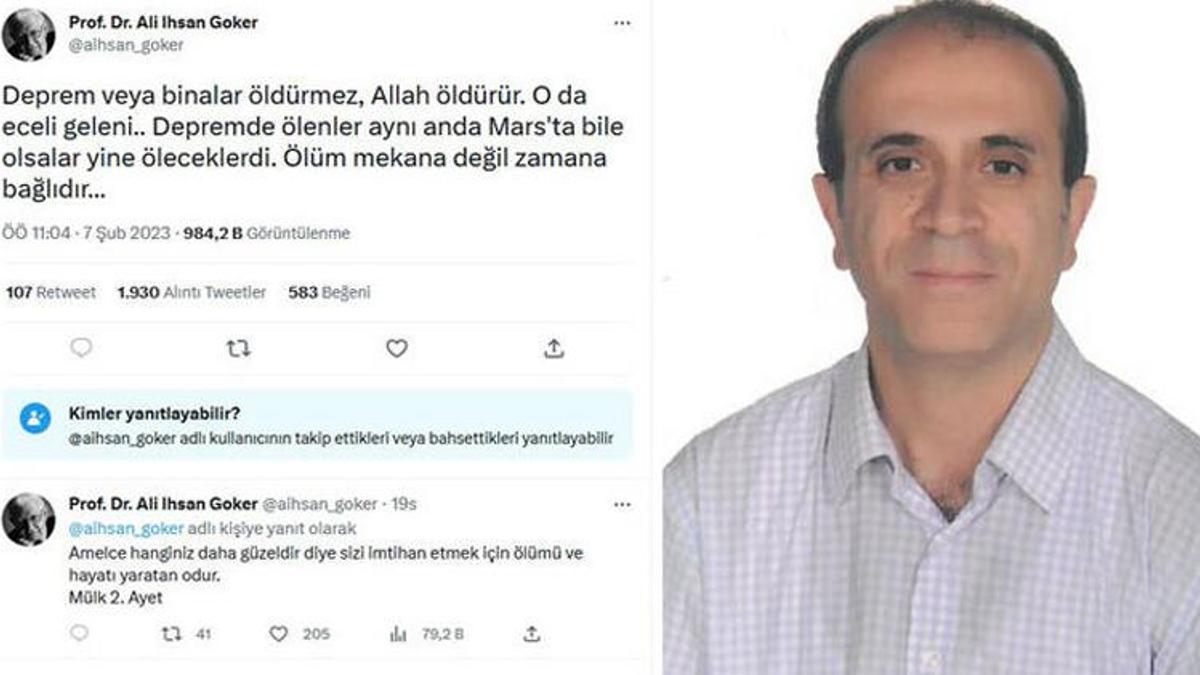 'Deprem öldürmez' diyen profesöre savcılık soruşturması