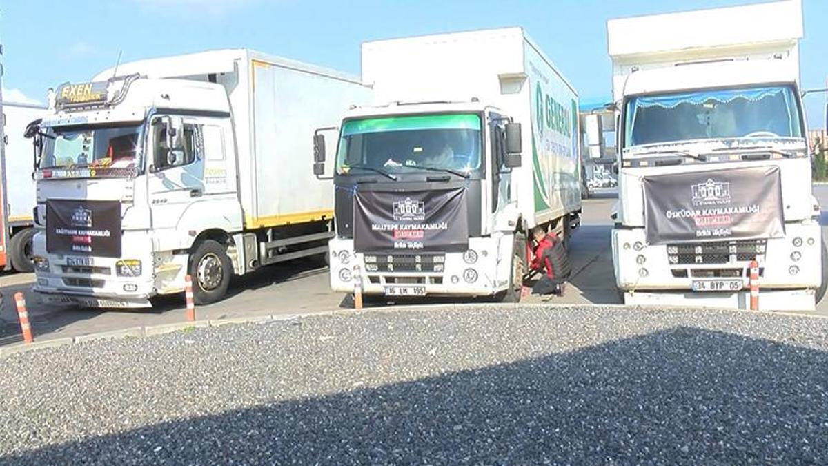 İstanbul Valiliği Hatay'a 24 TIR yardım malzemesi gönderdi