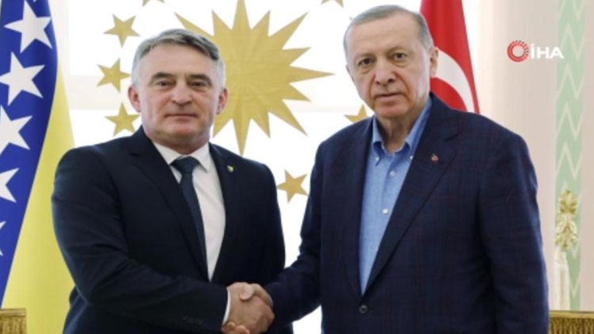 Cumhurbaşkanı Erdoğan Bosna Hersek Devlet Başkanlığı Konseyi Üyesi Komsic'i kabul etti