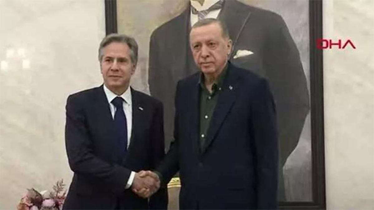 Cumhurbaşkanı Erdoğan, ABD Dışişleri Bakanı Blinken’ı kabul etti