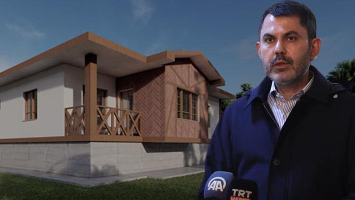 Bakanlar deprem bölgesinde! Konut için ilk kazma vuruldu! Bakan Kurum açıkladı, işte örnek proje ve daireler...