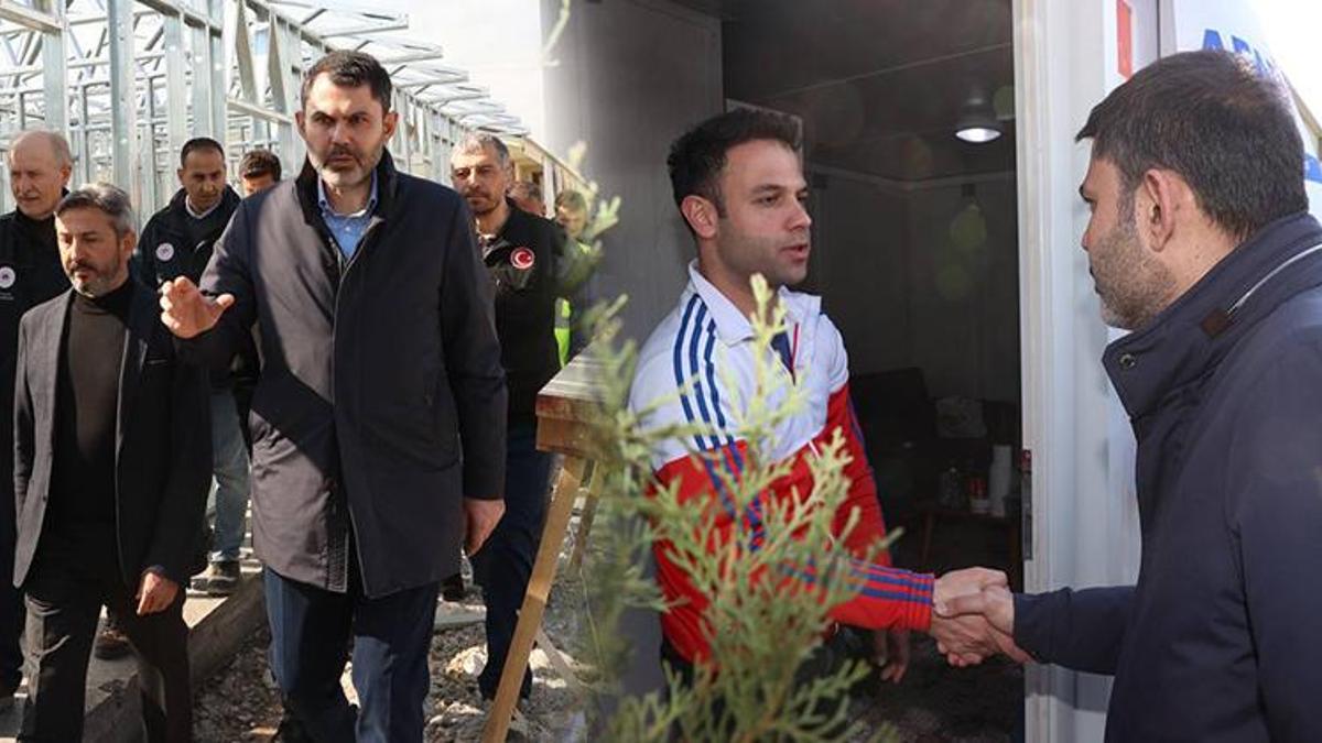 Bakan Kurum Adıyaman'da: Geçici barınma alanları kısa sürede tamamlanacak