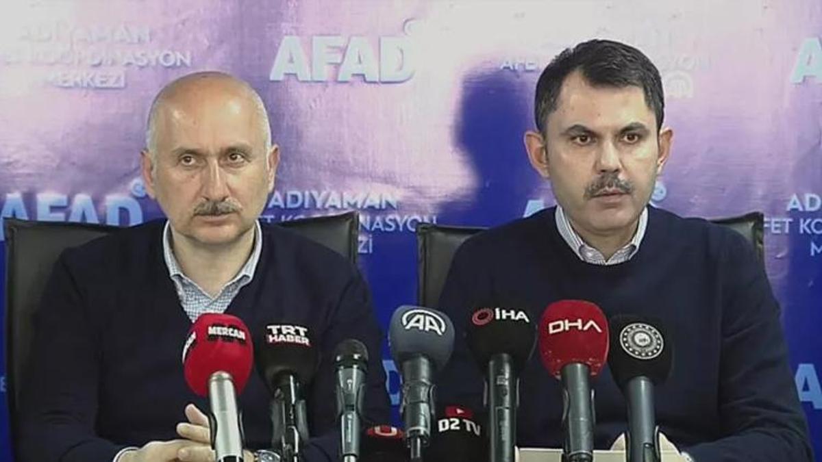 Bakan Karaismailoğlu ve Bakan Kurum deprem bölgesinde! 2 ay içinde temeller atılıyor