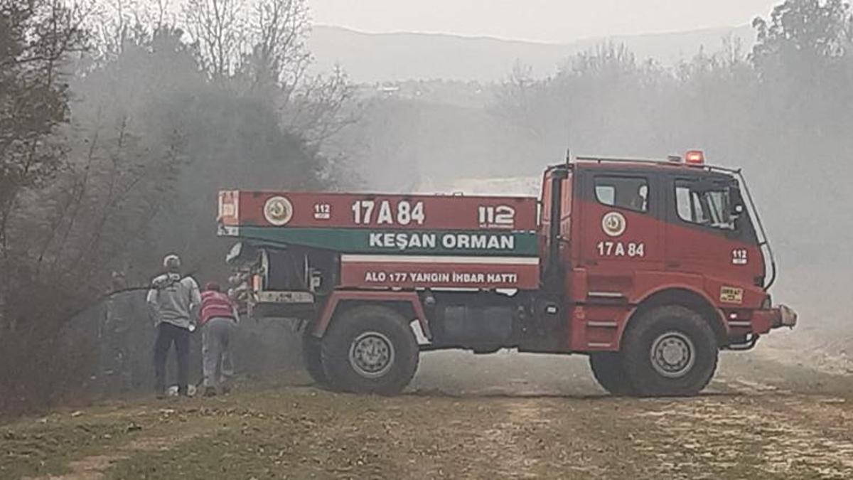 Keşan'da orman yangını