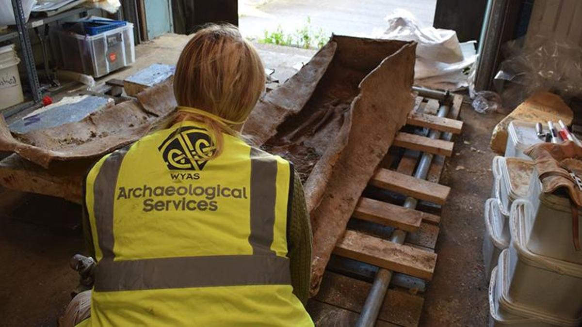 Kurşun lahitte Romalı bir aristokratın iskelet kalıntıları bulundu