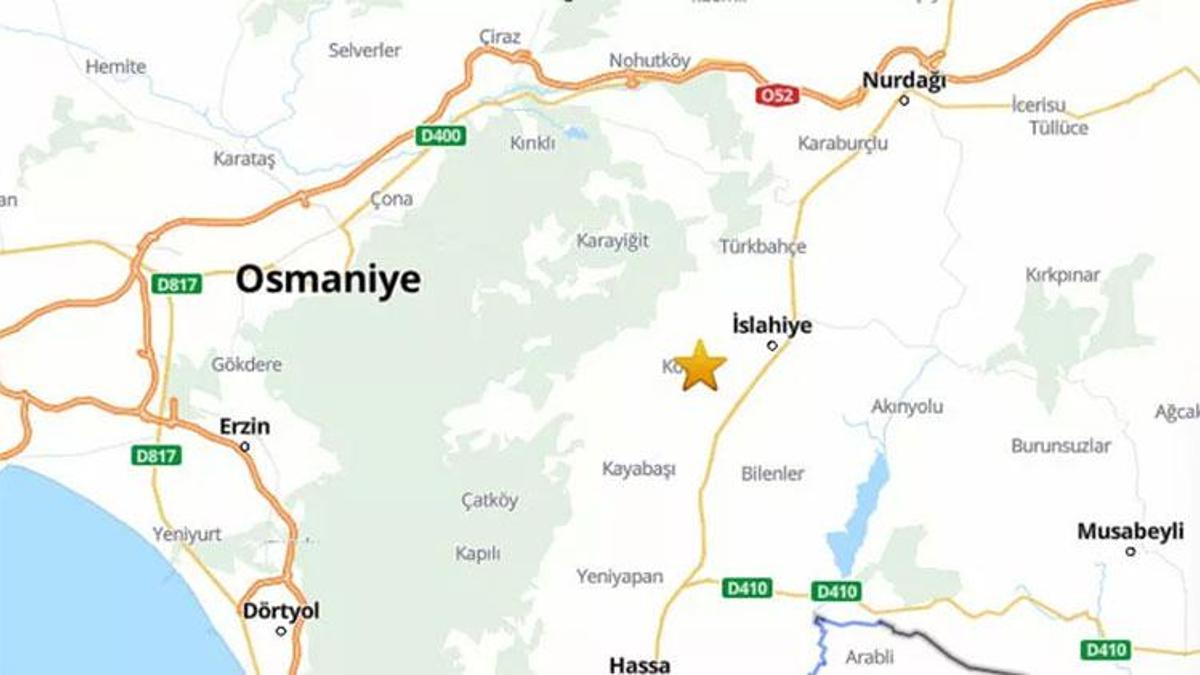 Gaziantep'te 4.3 büyüklüğünde deprem