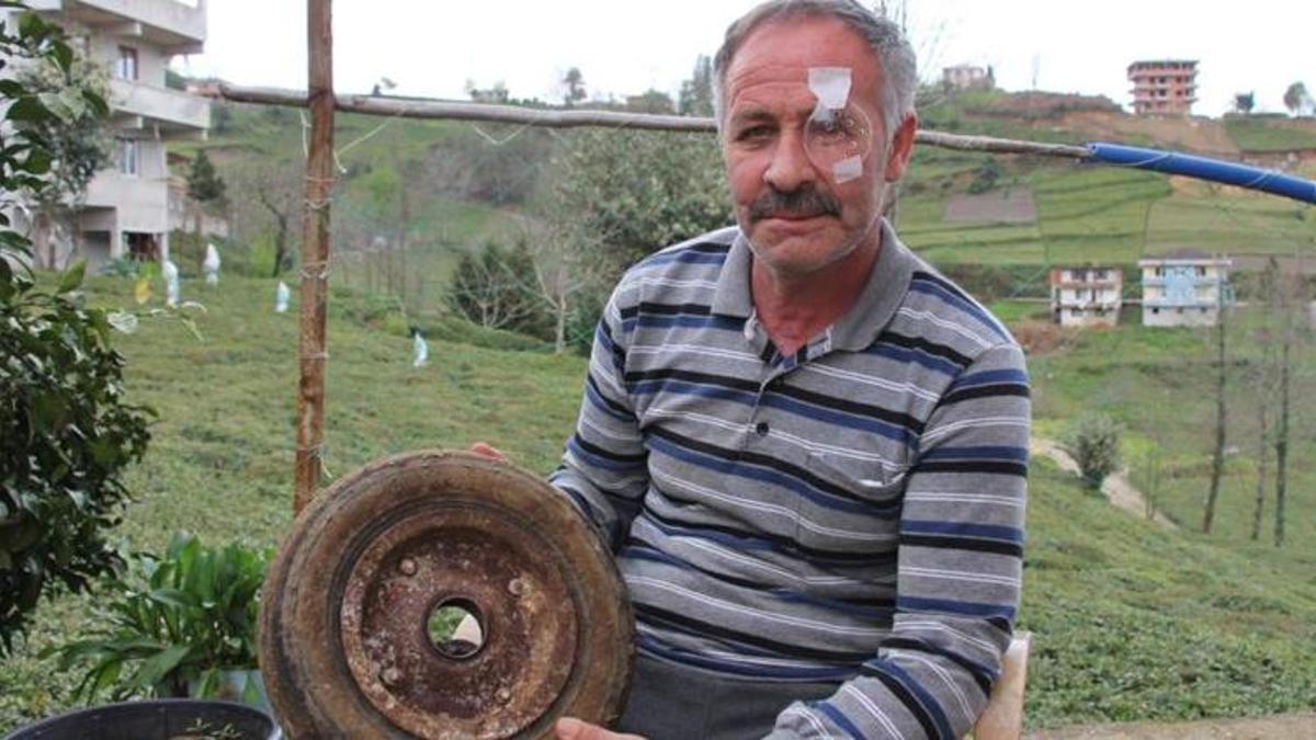 El arabası lastiğine hava basarken canından oluyordu