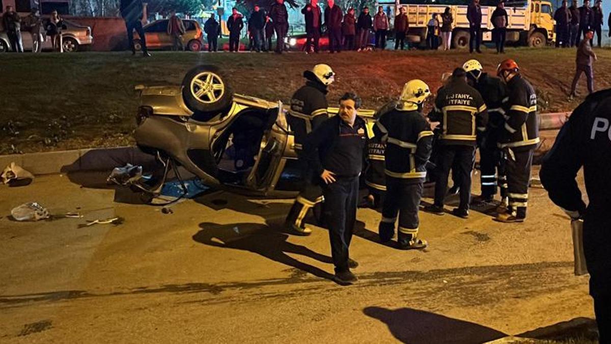 Aynı yöne giden otomobiller çarpıştı: 1 ölü, 6 yaralı