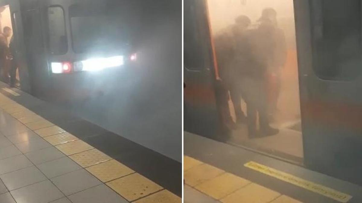 Metroda dumanlar yükseldi, acil durum anonsları yapıldı