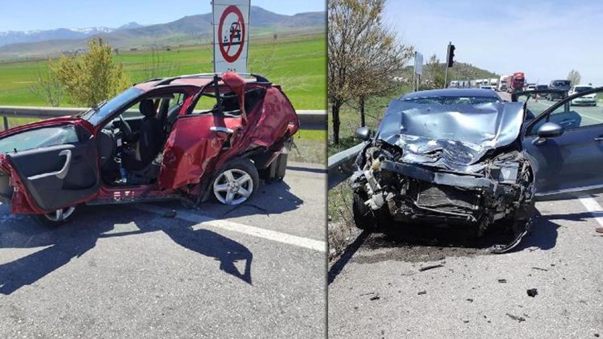 Konya'da feci kaza! Aynı yöne giden otomobiller çarpıştı: 1 ölü, 6 yaralı