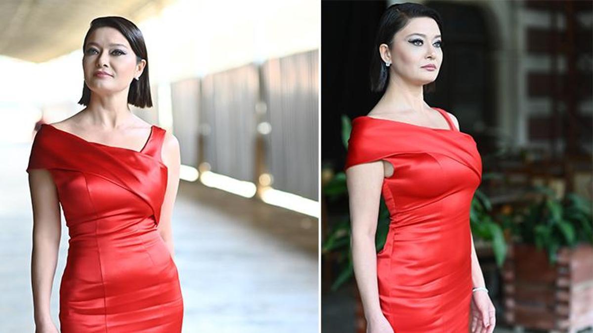 Nurgül Yeşilçay kırmızı elbisesiyle ortalığı fena yakacak!