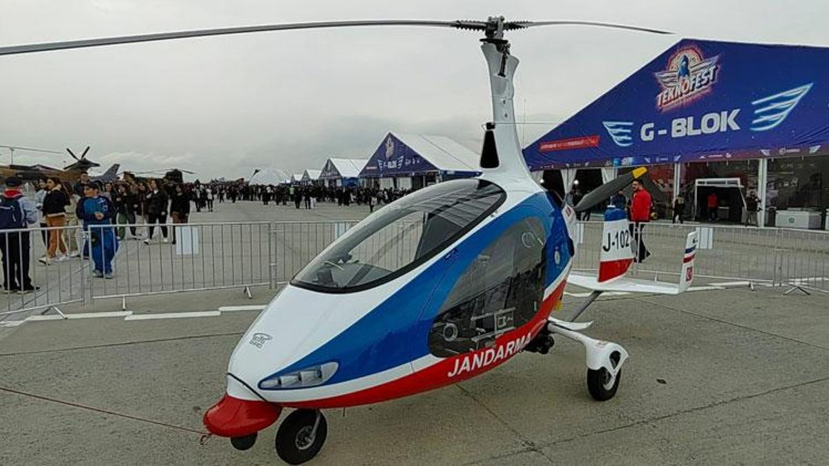 Jandarma envanterine yeni katılan 'Cayrokopter' ilk kez TEKNOFEST'te sergilendi