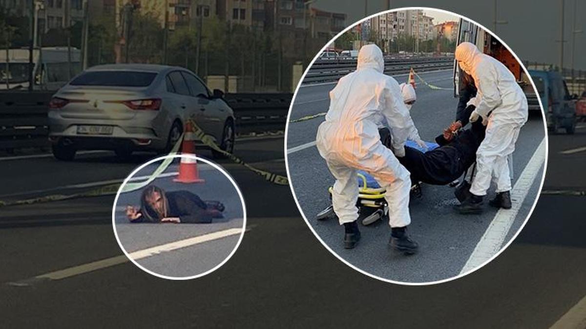 AIDS'liyim deyince ortalık karıştı! Otobanın ortasına yattıp bekledi