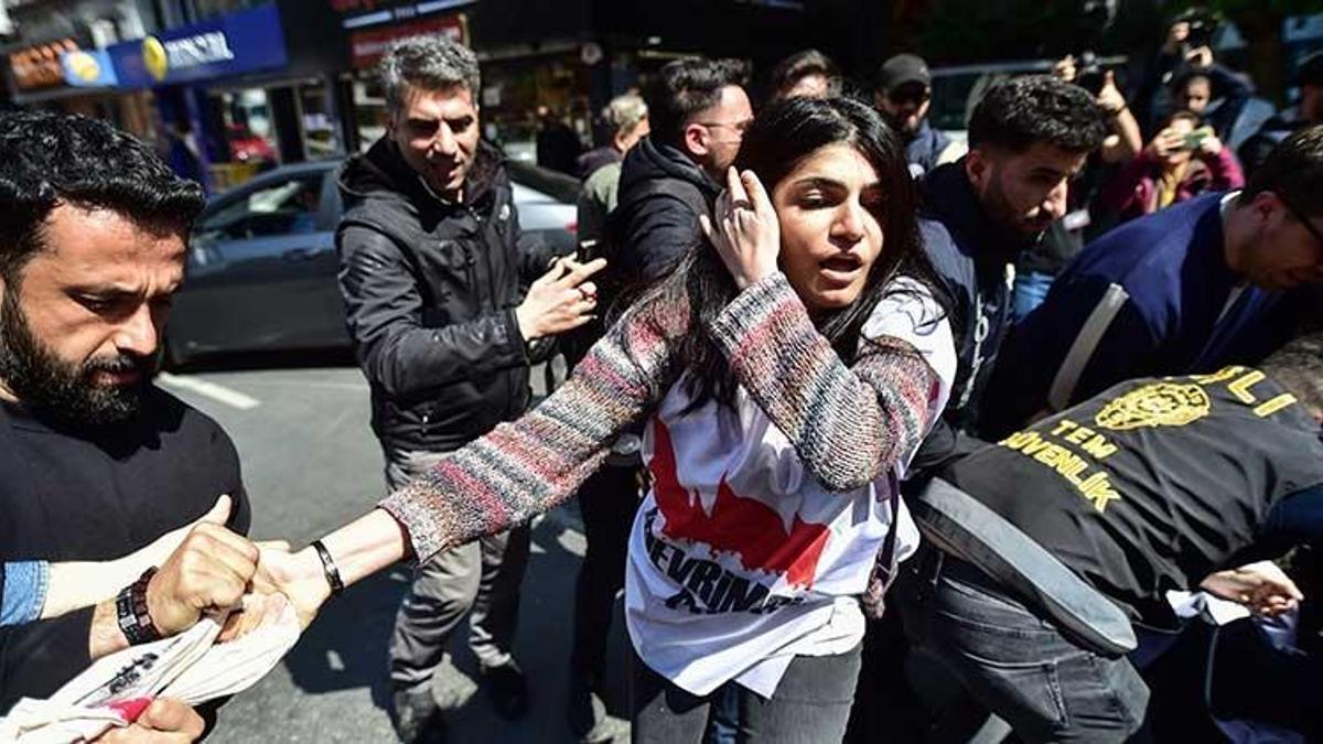 Taksim'e yürümek isteyen gruplara polis müdahalesi