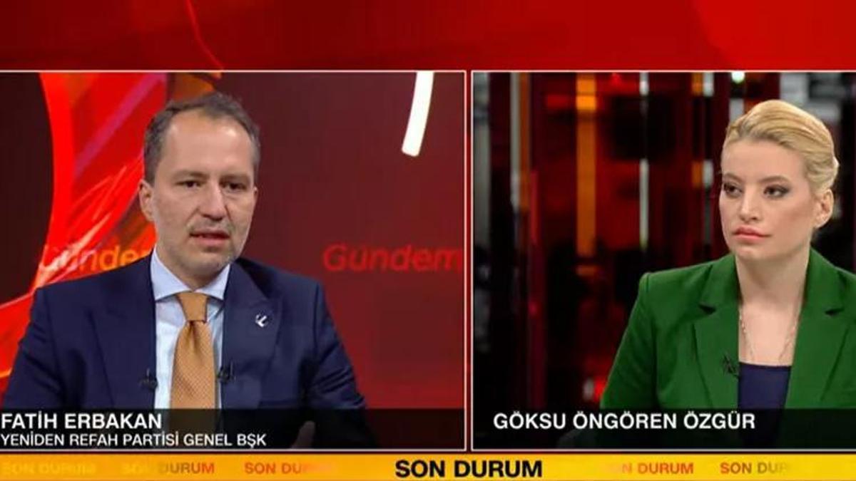 Yeniden Refah Partisi Genel Başkanı Erbakan CNN TÜRK'te önemli açıklamalar