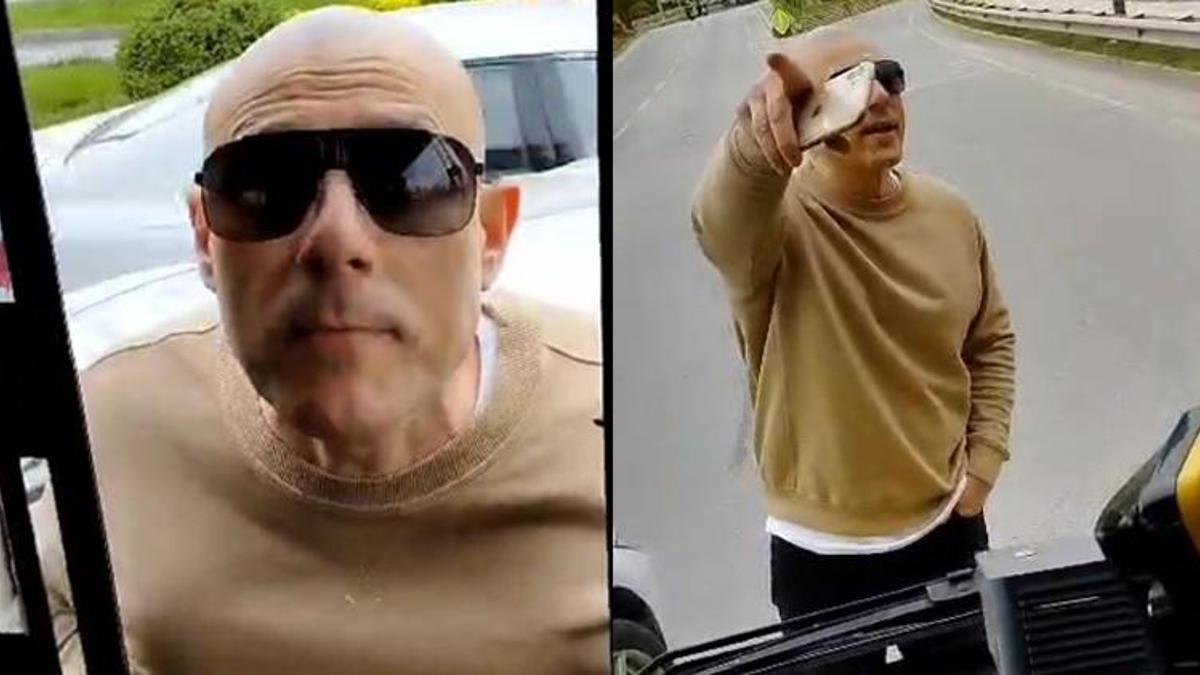 'Babamı duraktan niye almadın' diyerek otobüsün önünü kesti