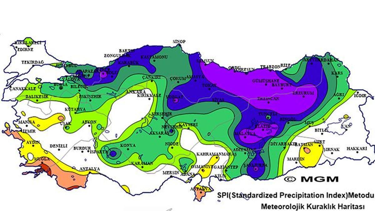 Nisanda yağışlar yüzde 254 arttı, kuraklık haritası yeşile döndü