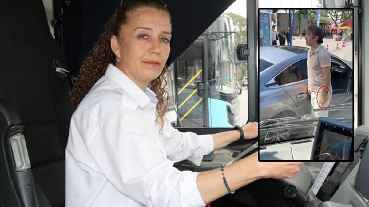 Aracını hatalı park eden sürücü, kendisini uyaran otobüs şoförüne hakaret edip, bıçak çekti