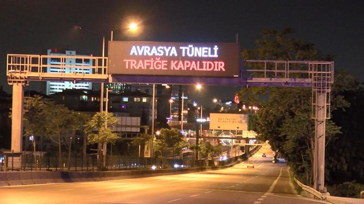 Avrasya Tüneli çift yönlü trafiğe kapatıldı