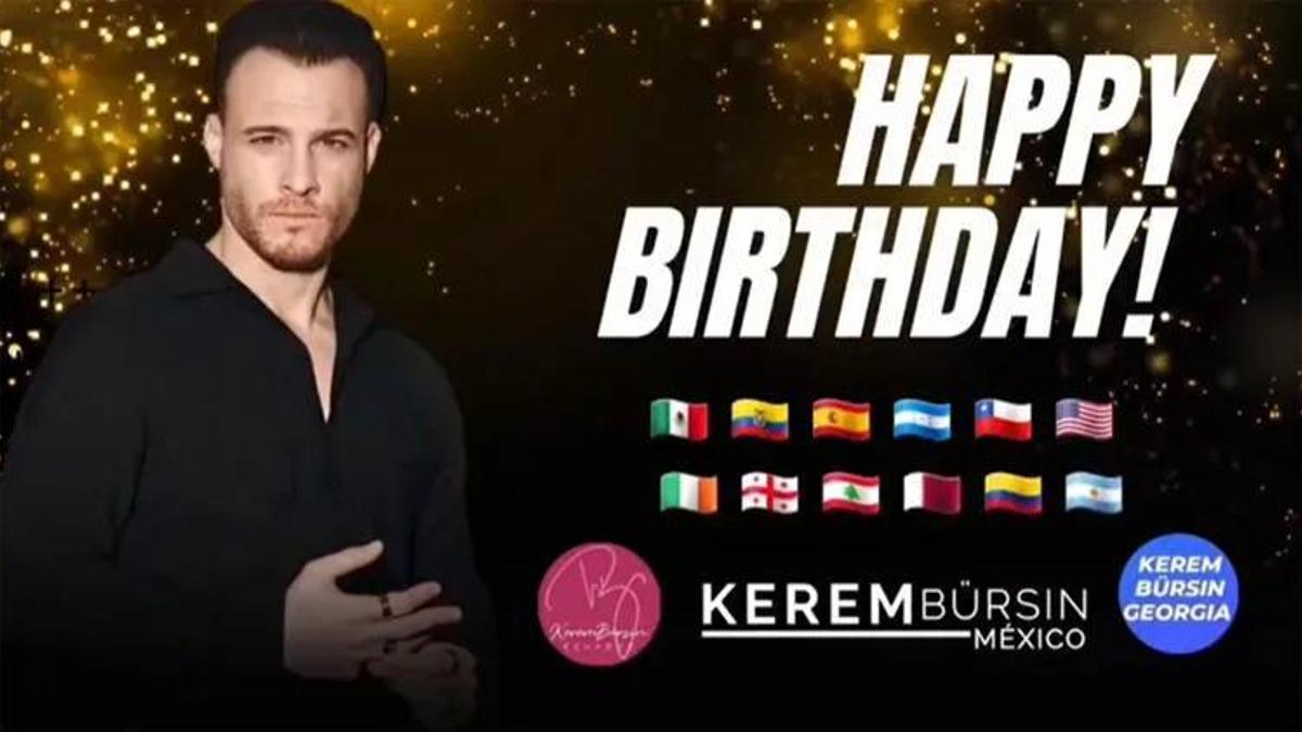 Kerem Bursin'e hayranlarından sürpriz doğum günü kutlamaları!