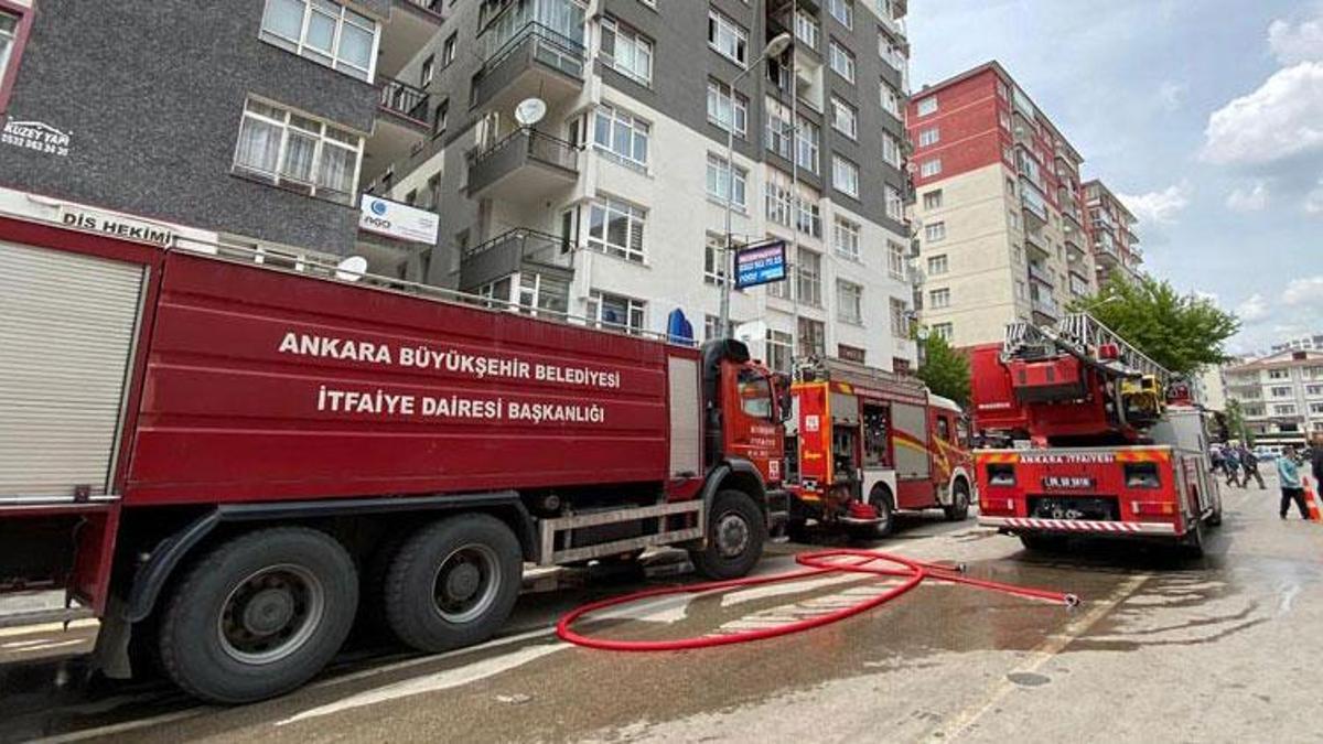Ankara'da apartmanda yangın; 1 kişi öldü, 4 kişi dumandan etkilendi