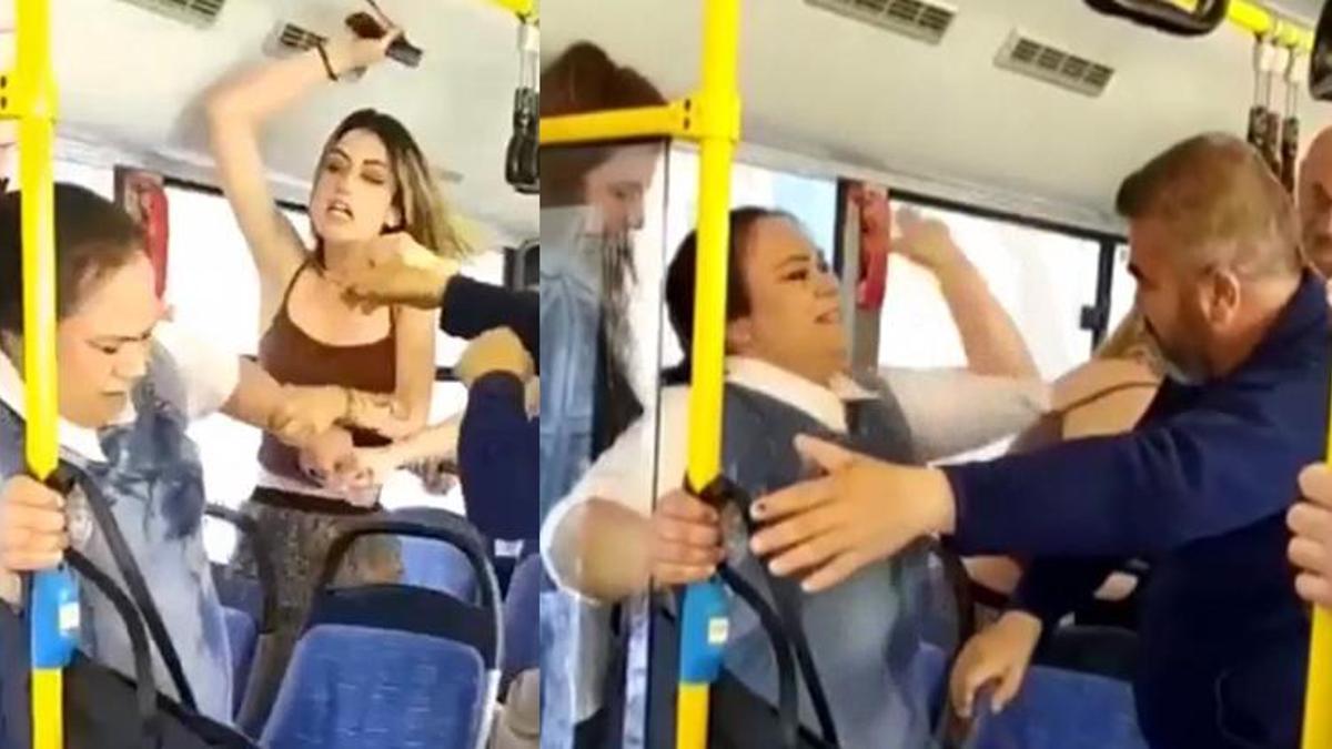 Belediye otobüsünde ortalık karıştı! İki grup arasında kavga