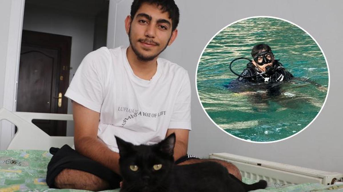 Depremde bacaklarını kaybetti, dalıştan vazgeçmedi: 'Daha nitelikli bir protez istiyorum'