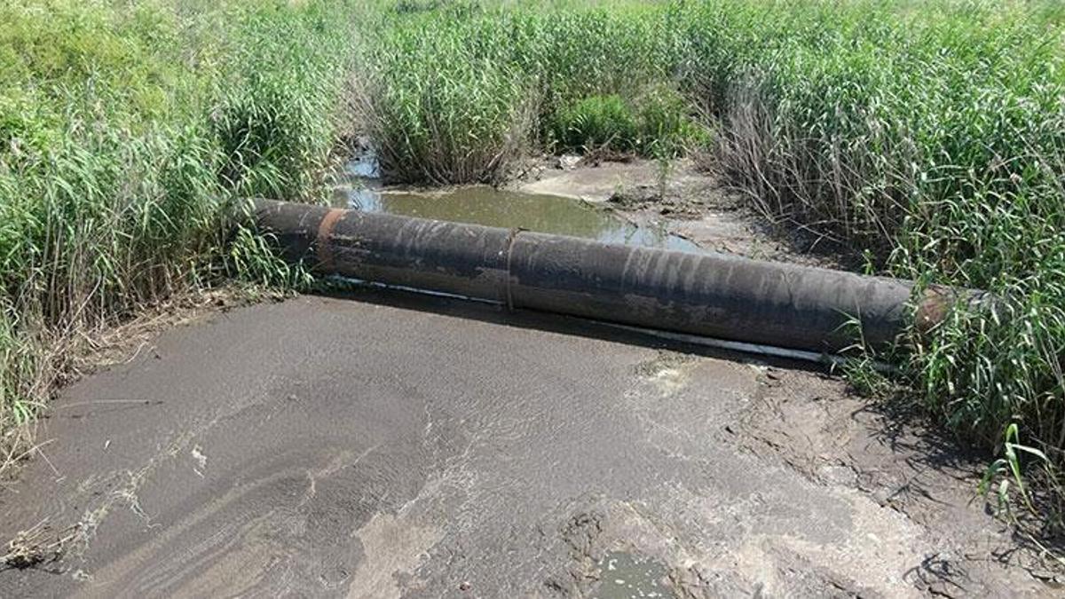 8 mahallede tarım arazilerini sulayan kanal, siyah akıyor