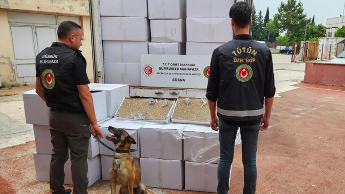 Adana'da 1 milyon 662 bin TL değerinde kaçak sigara ele geçirildi