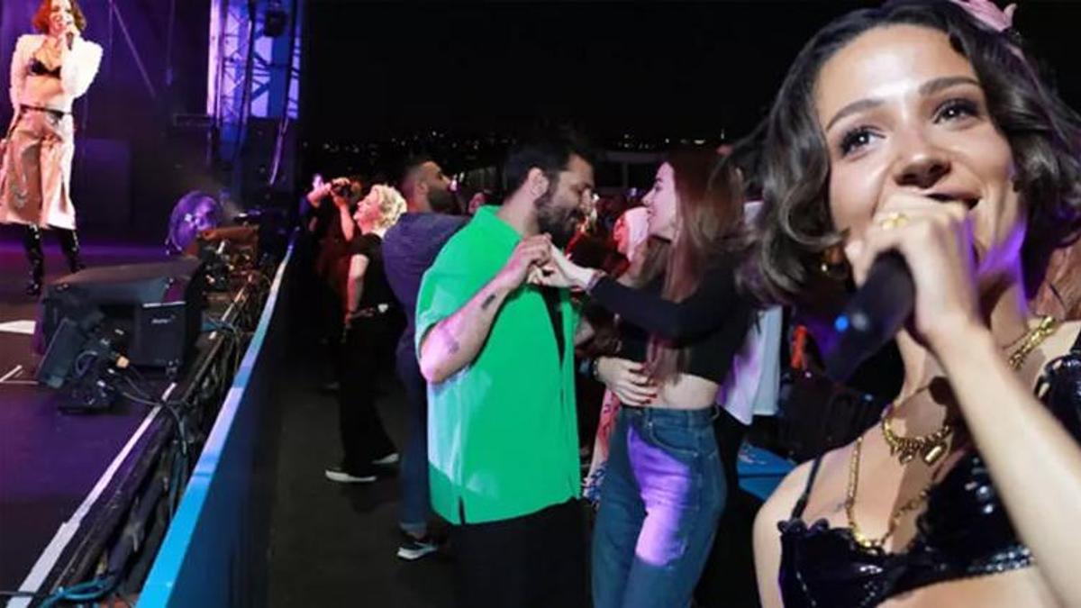 Zeynep Bastık'tan Boğaz'da muhteşem gece! Çiçeği burnunda çift konserde
