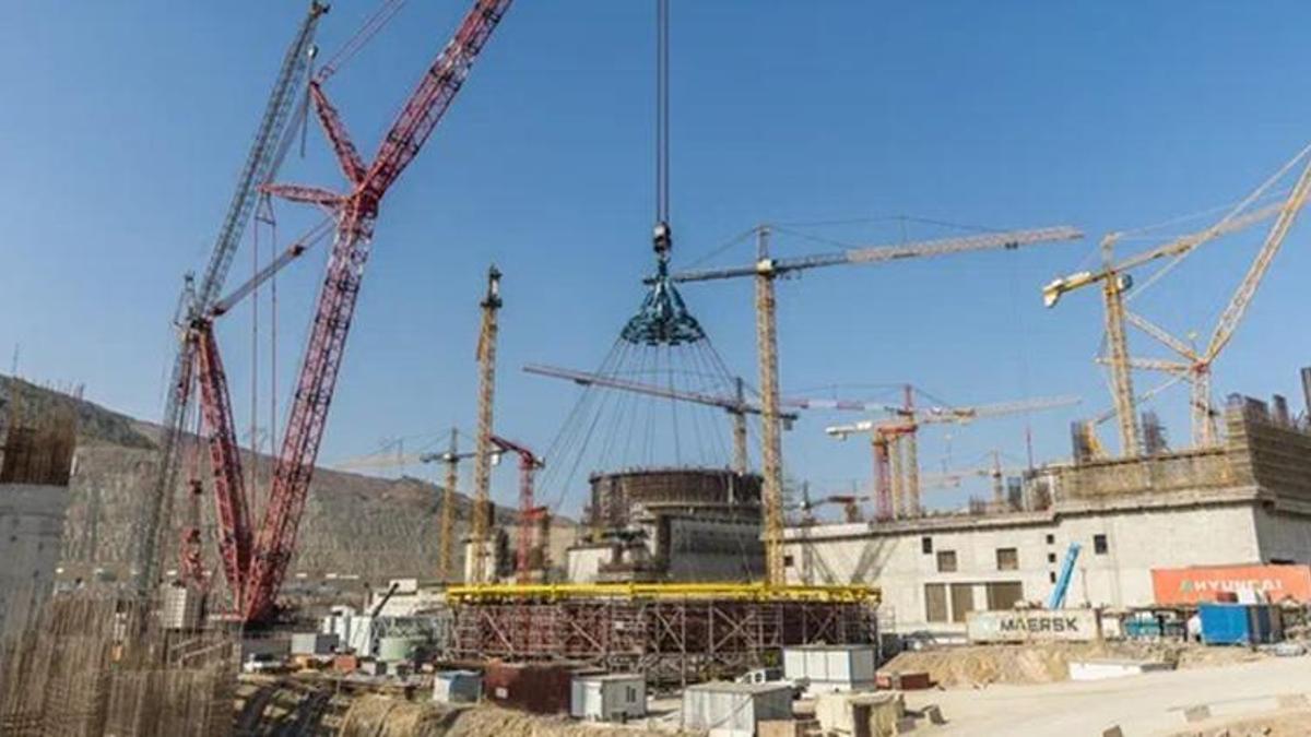 Akkuyu NGS'nin 2'nci ünitesine iç koruma kabuğunun beşinci katmanı kuruldu