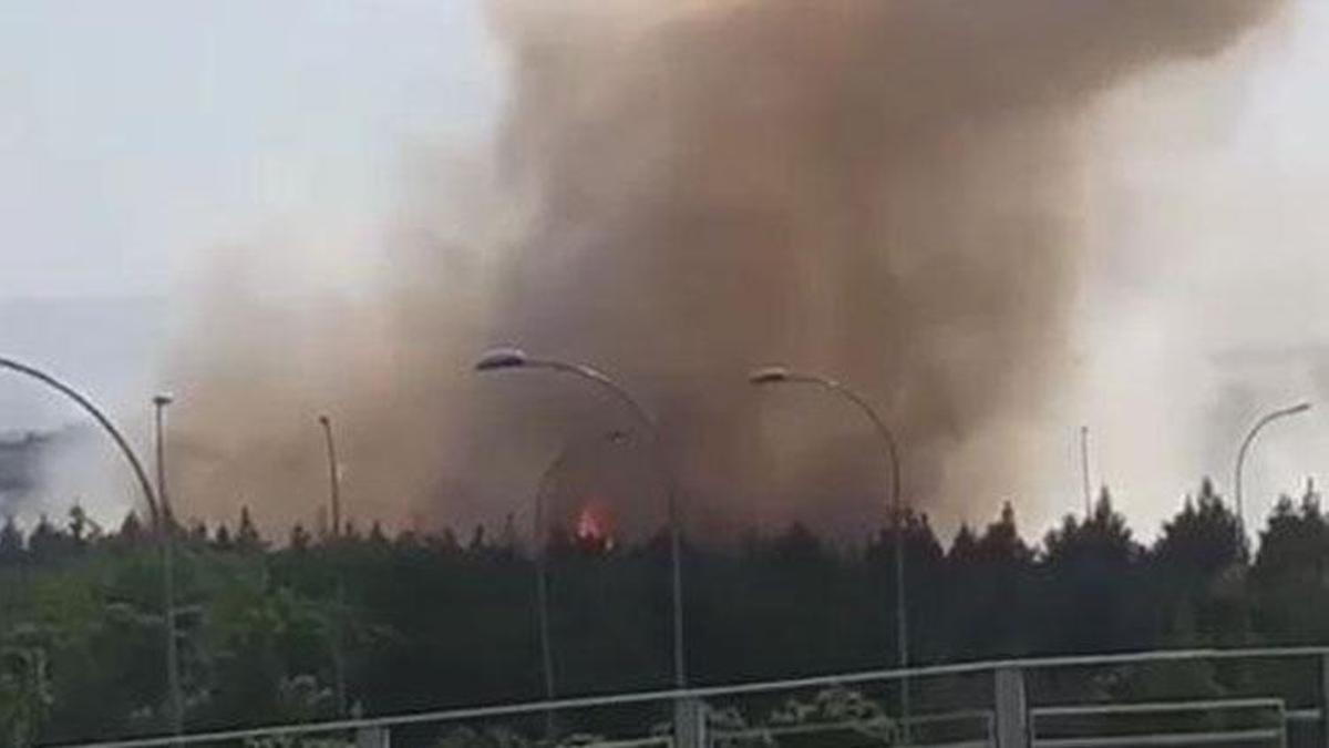 Diyarbakır Havalimanı yanındaki ormanda yangın