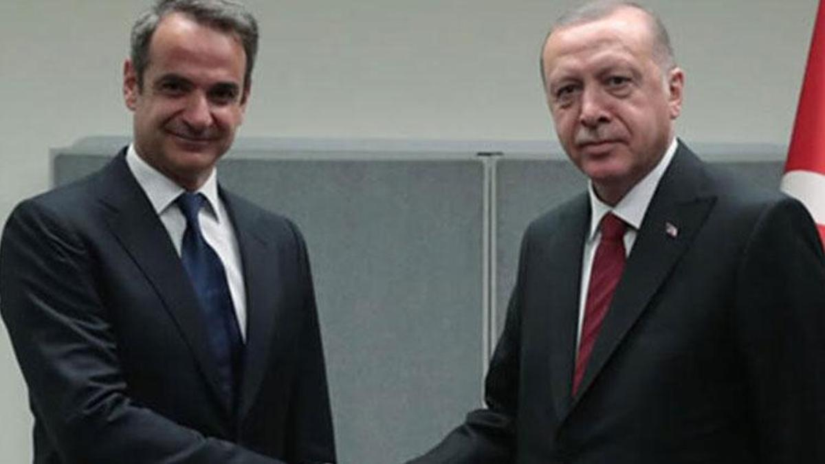 Cumhurbaşkanı Erdoğan Miçotakis'le görüştü