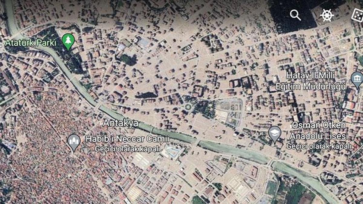 Hatay'dan acı görüntü! Yıkımın boyutu uydu görüntülerinde ortaya çıktı