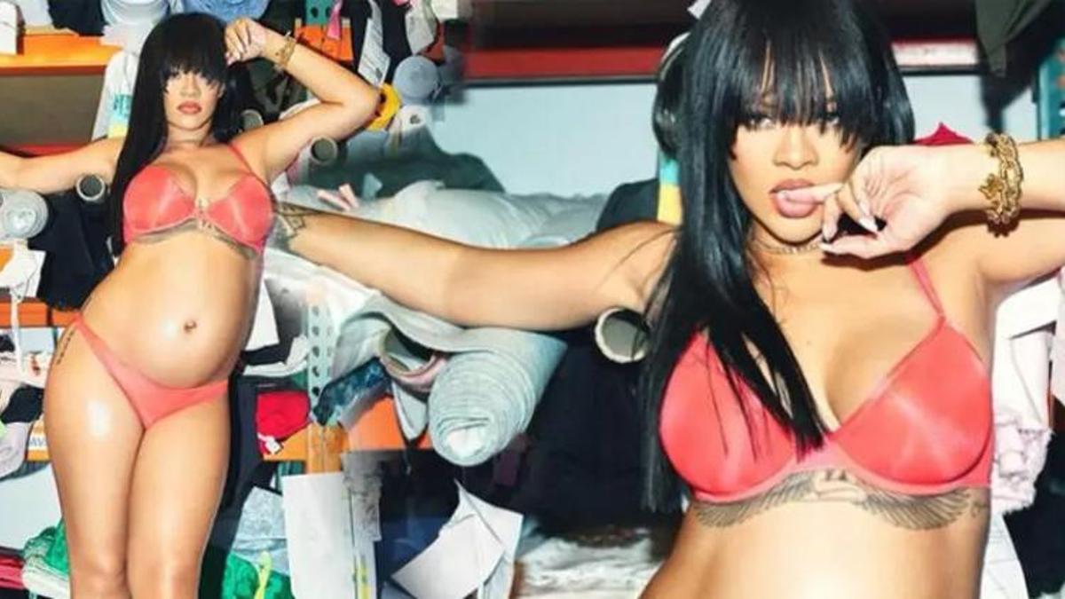 Rihanna hamilelik pozlarıyla sosyal medyayı salladı!